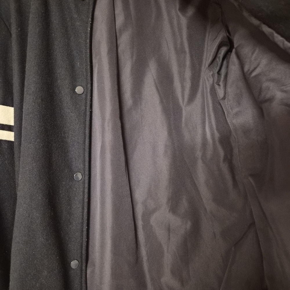 ​Zara Basic Navy Varsity Letterman Jacket - Medium - image 6
